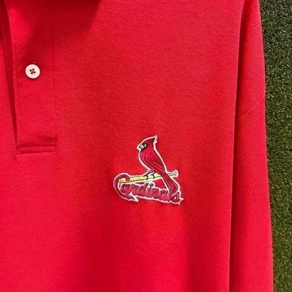 Vintage MLB Logo 7 St. Louis Cardinals Polo Shirt Size XXL - Picture 4 of 6